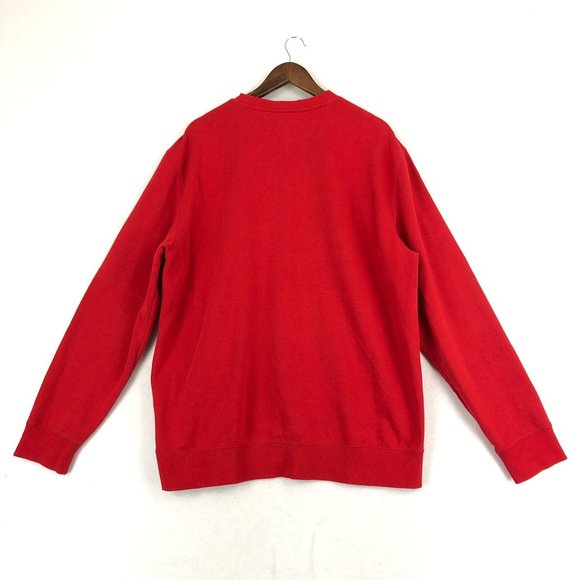 Tommy Hilfiger NWT Men's Size XX-Large Red Fleece Lined Crewneck Sweatshirt - Picture 10 of 10